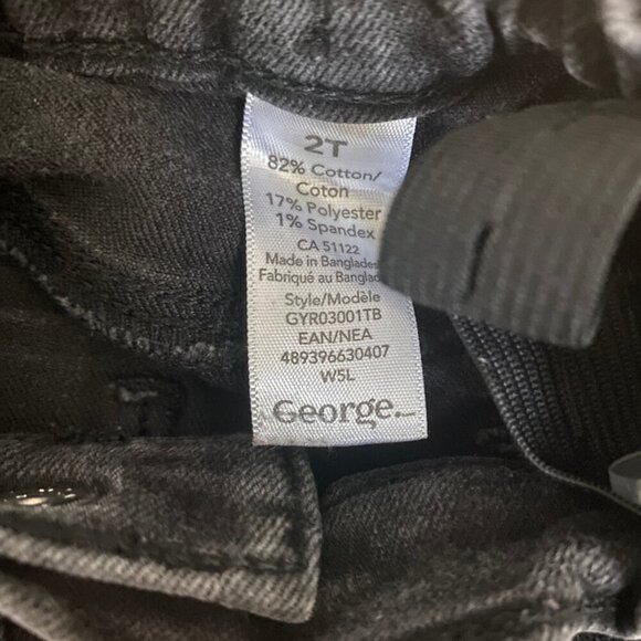🖤 George Black Toddler Skinny Jeans – Size 2T - Picture 6 of 6